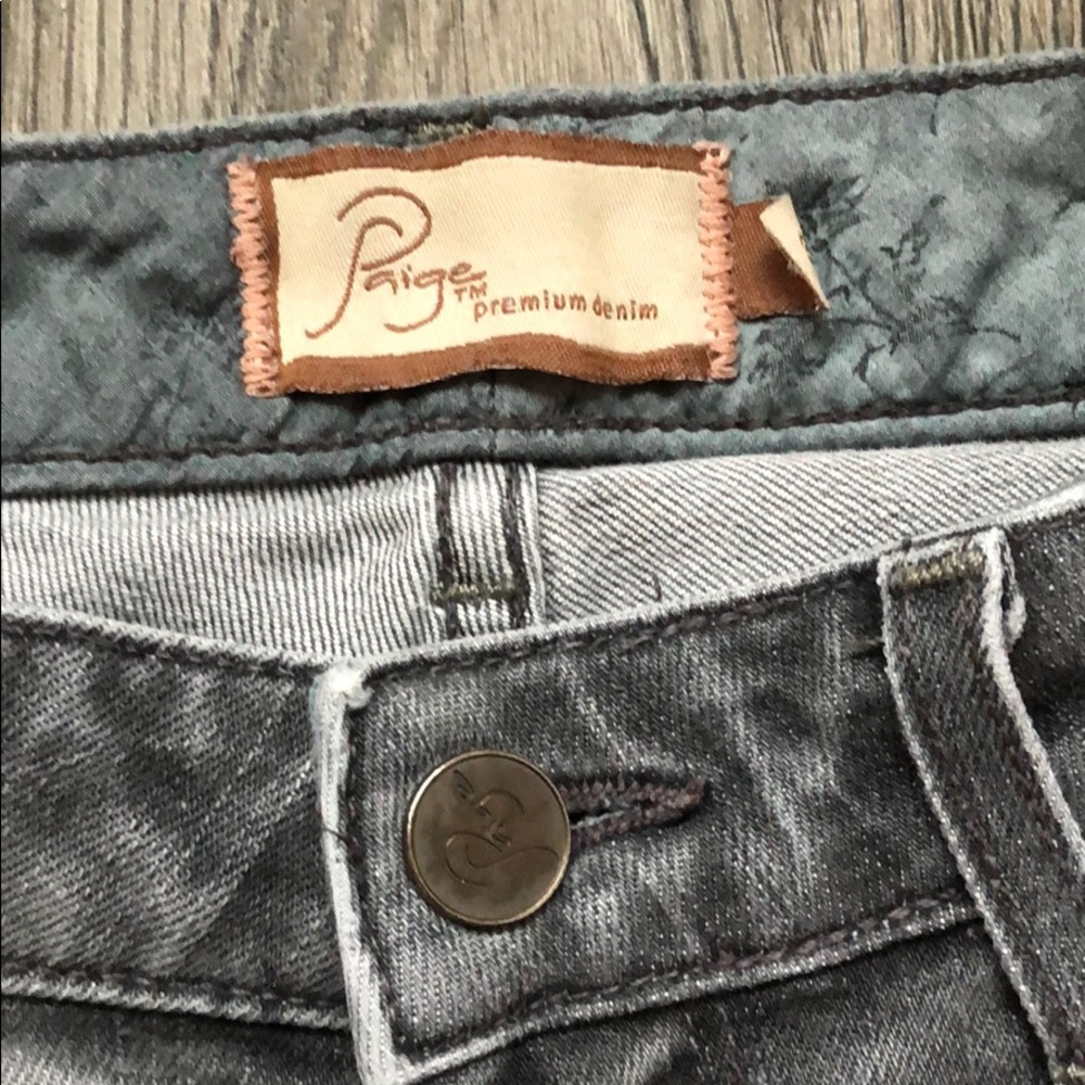 Paige “ Laurel Canyon” gray wash denim jeans - Picture 2 of 8